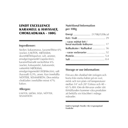 Lindt Excellence Caramel Dark Chocolate thumbnail 6