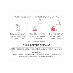 Bartisans All Time Fav Strawberry And Jalapeno Cocktail Mixer thumbnail 3