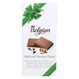 Belgian Milk Hazelnut Crunch Chocolate Bar thumbnail 1