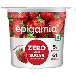 Epigamia No Added Sugar Strawberry Yogurt thumbnail 1