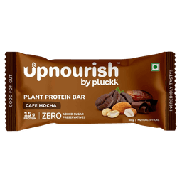 Pluckk Upnourish Cafe Mocha Flavour 15g Plant Protein Bar thumbnail 1