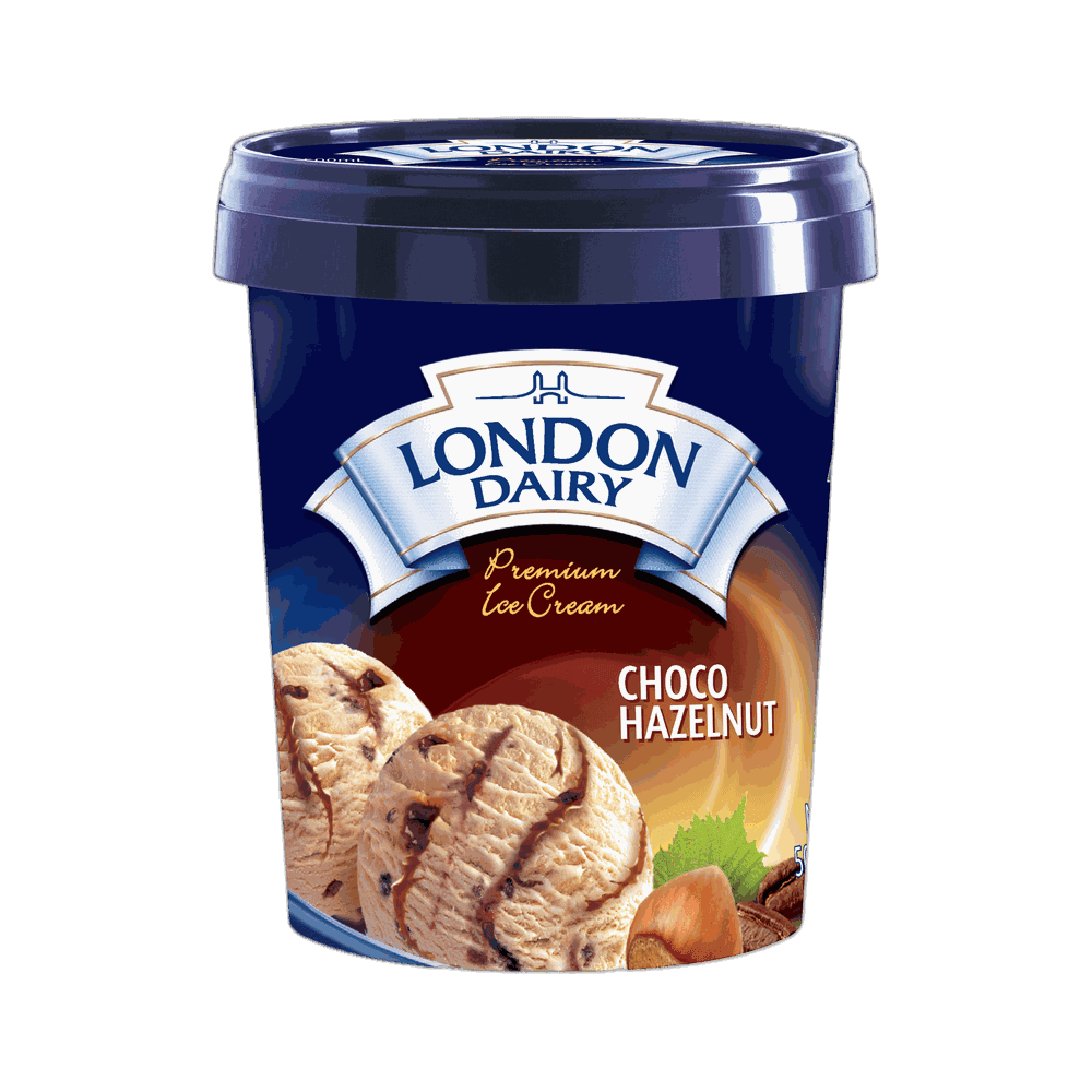 London Dairy Chocho Hazelnut Premium Ice Cream Tub 1