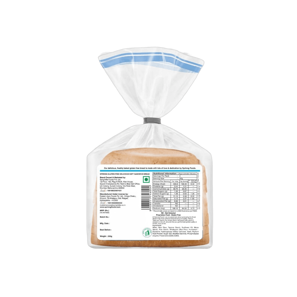 Sprinng Gluten Free Sandwich Bread 2