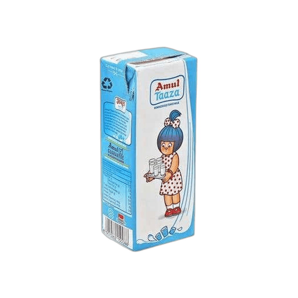 Amul Taaza Homogenised Toned Milk Tetra Pack 4