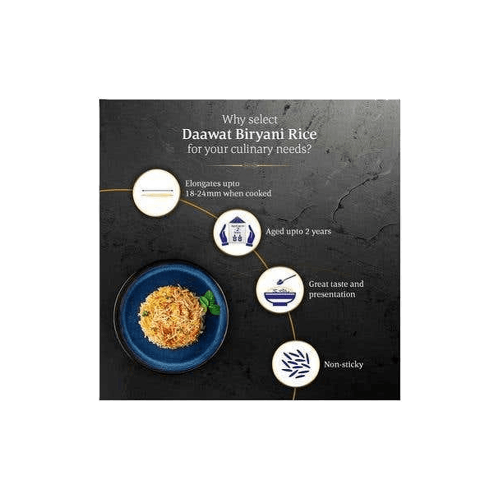 Daawat Biryani Basmati Rice Extra Long Grain 5
