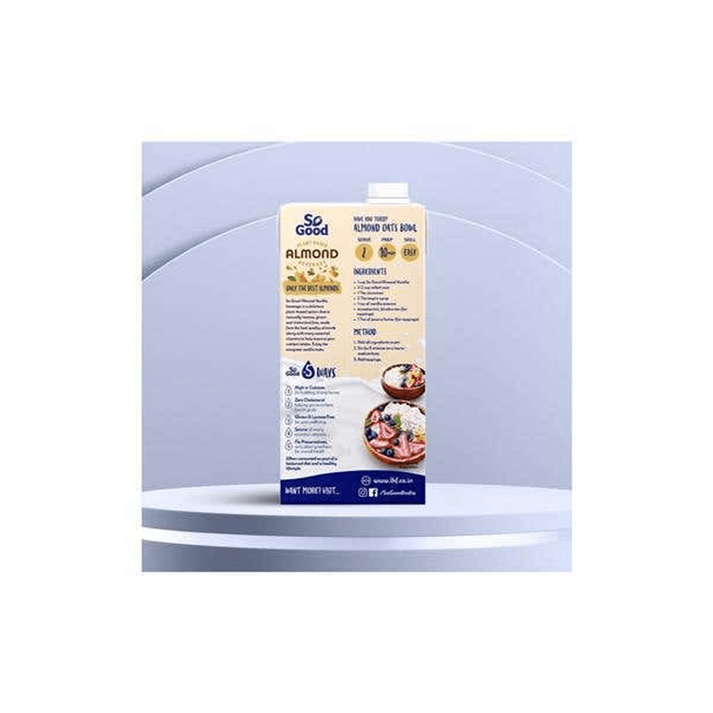 So Good Almond Fresh Vanila Milk Tetra Pack 2