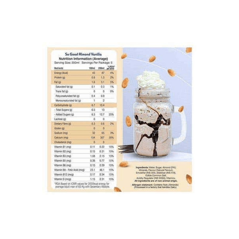 So Good Almond Fresh Vanila Milk Tetra Pack 3