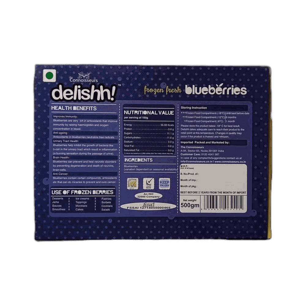 Delishh Blueberries Frozen Fresh 2