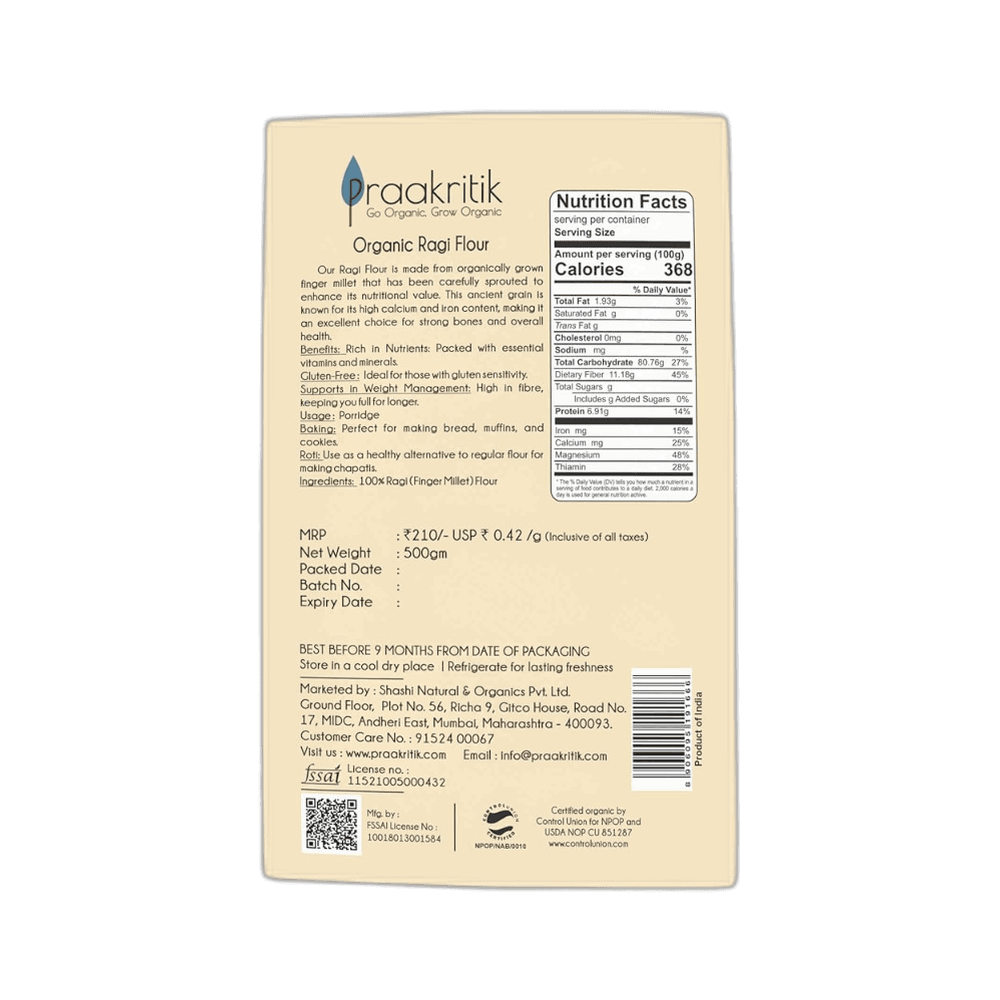 Praakritik Organic Sprouted Ragi Atta 2