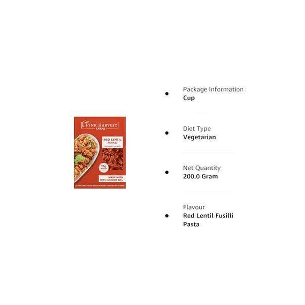 Pink Harvest Farms Red Lentil Fusilli Pasta 5
