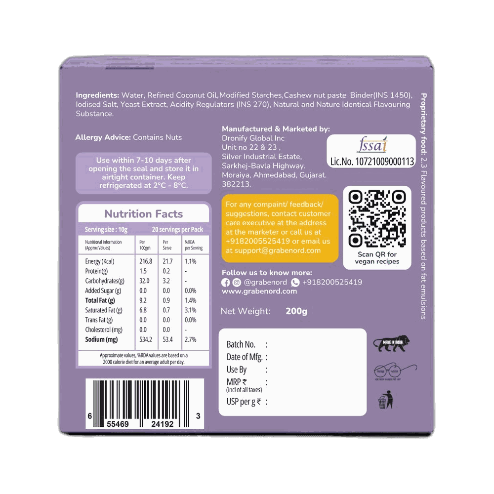 Grabenord Vegan Parmesan Cheese Block 4