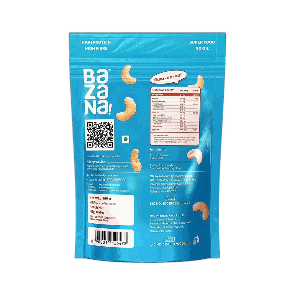 Bazana Roasted Salted Cashews 2
