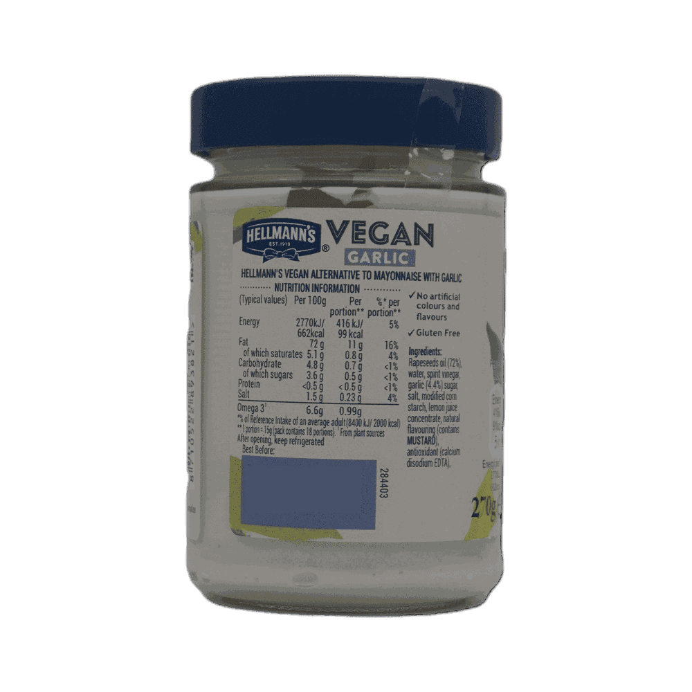Hellmann's Garlic Vegan Mayonnaise 3