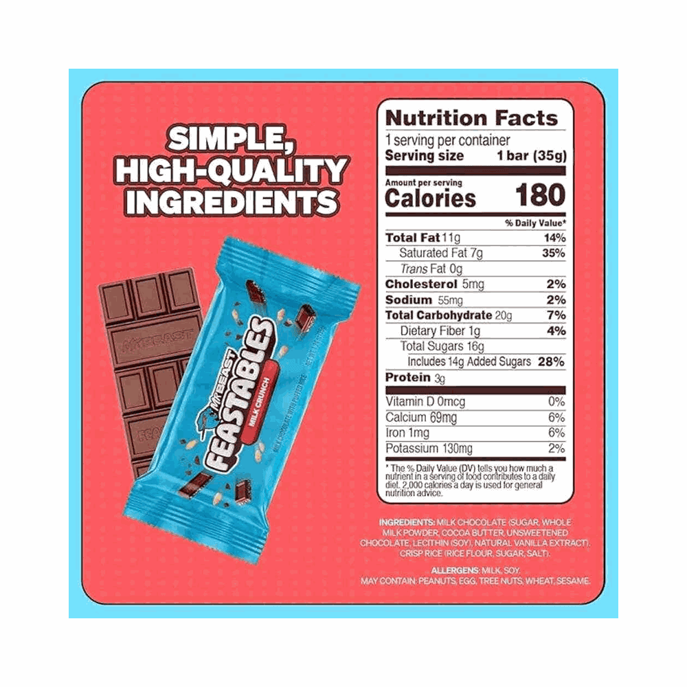 Mr Beast Feastables Crunch Milk Chocolate 2