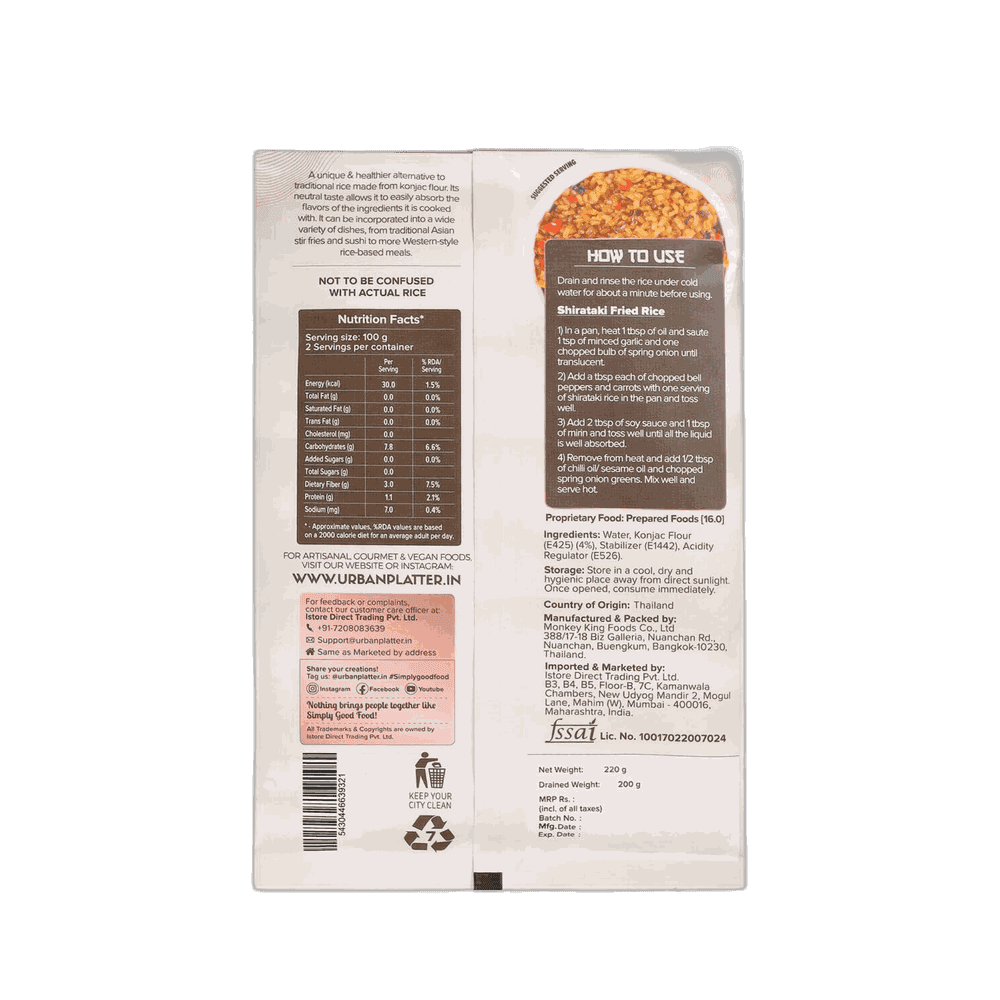 Urban Platter Shirataki Long Grain Rice 2