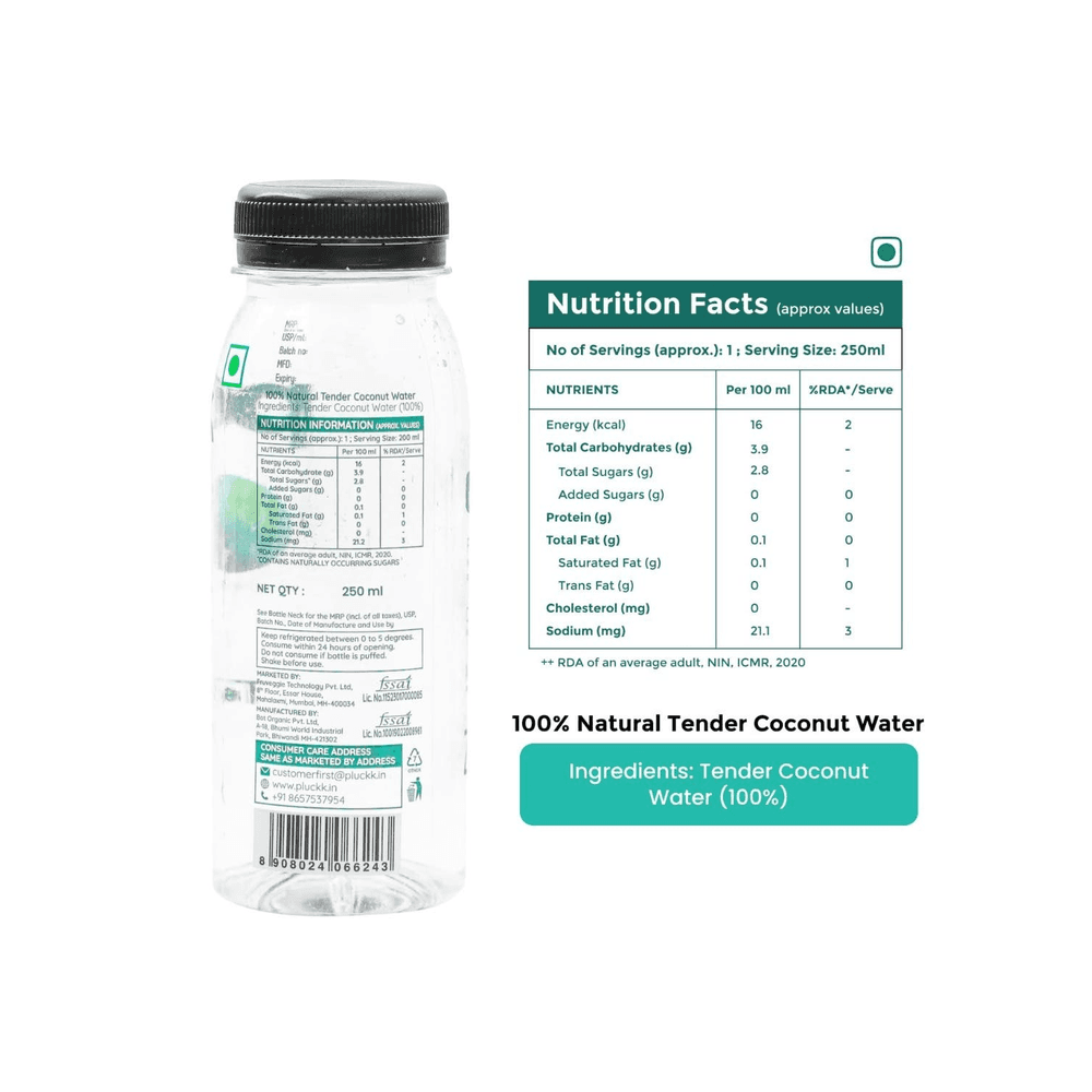 Pluckk 100% Natural Tender Coconut Water 2