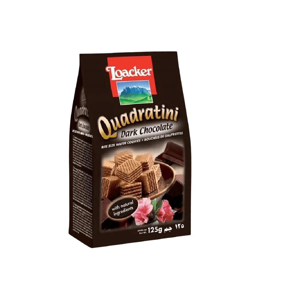 Loacker Quadratini Dark Chocolate Wafer Cubes 1