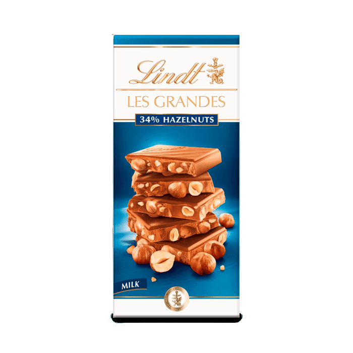 Lindt Les Grandes 34% Hazelnuts Milk Chocolate 1
