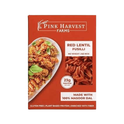 Pink Harvest Farms Red Lentil Fusilli Pasta 1