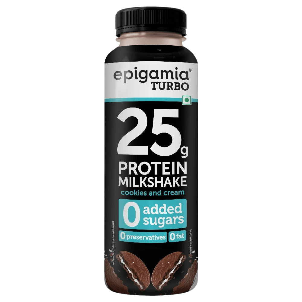 Epigamia Cookies & Creme Turbo 25G Protein Milkshake 1