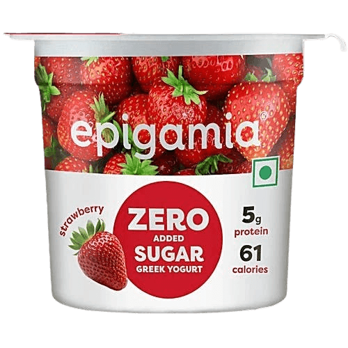 Epigamia No Added Sugar Strawberry Yogurt 1