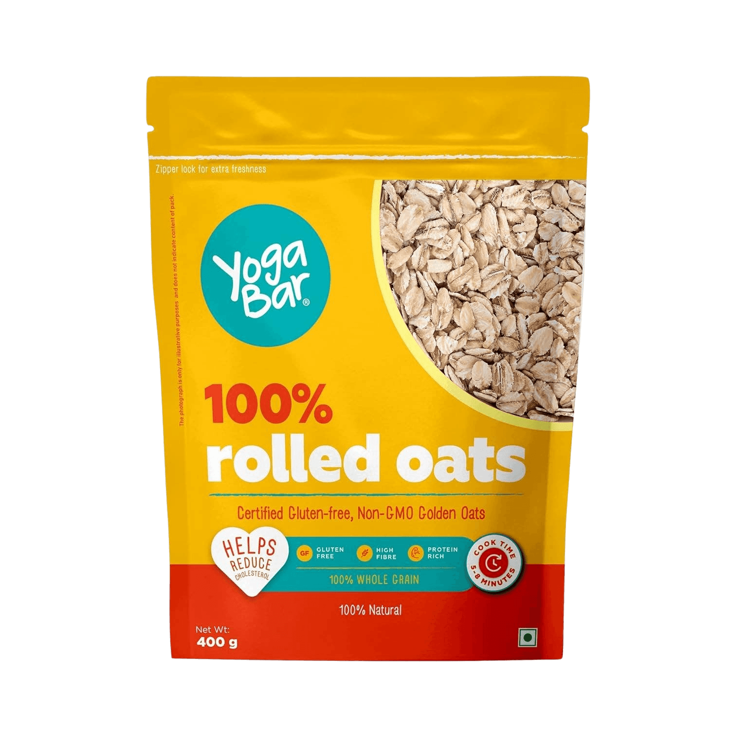 Yogabar 100% Rolled Plain Oats 1