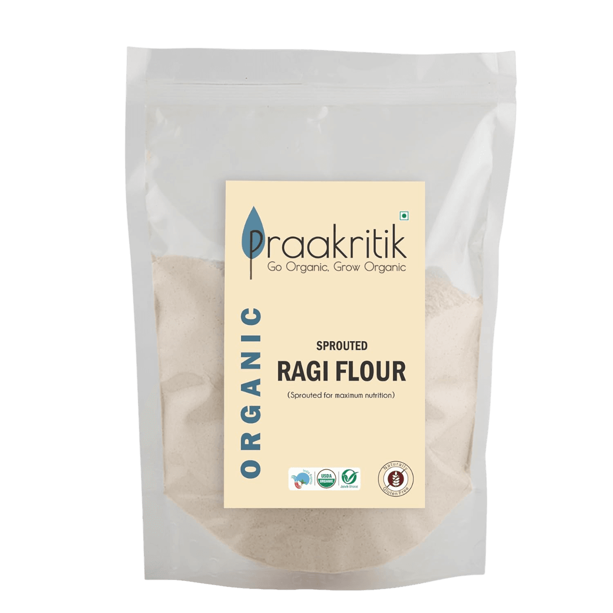 Praakritik Organic Sprouted Ragi Atta